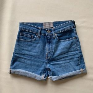 Everlane High Rise Cut Off Cuffed Shorts